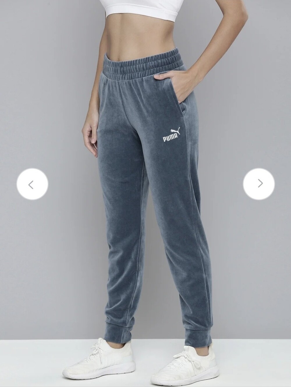 Puma Dusty Blue Velvet Hoodie and Joggers Set